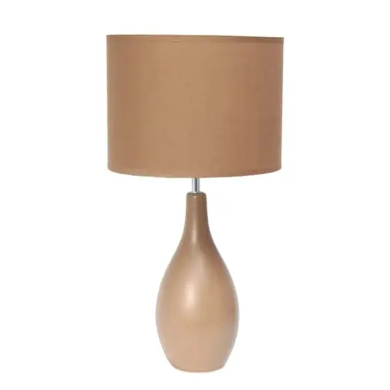 Creekwood Home Essentix 18.1" Light Brow Dewdrop Table Lamp {1}