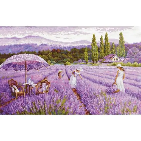 Luca-s Lavender Field Counted Cross Stitch Kit {3}