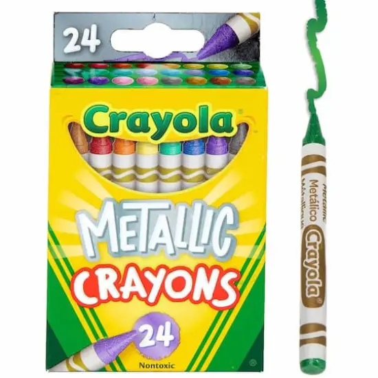 6 Packs: 24 ct. (144) Crayola&reg; Metallic Crayons {5}