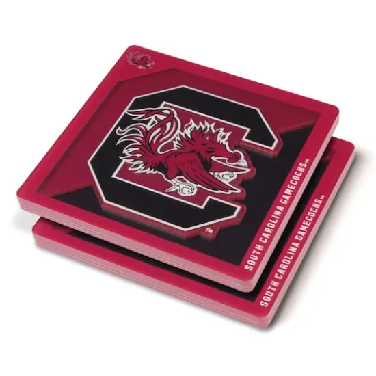 College Team 3D Logo Series Coasters, 2ct. South Carolina Gamecocks {1}