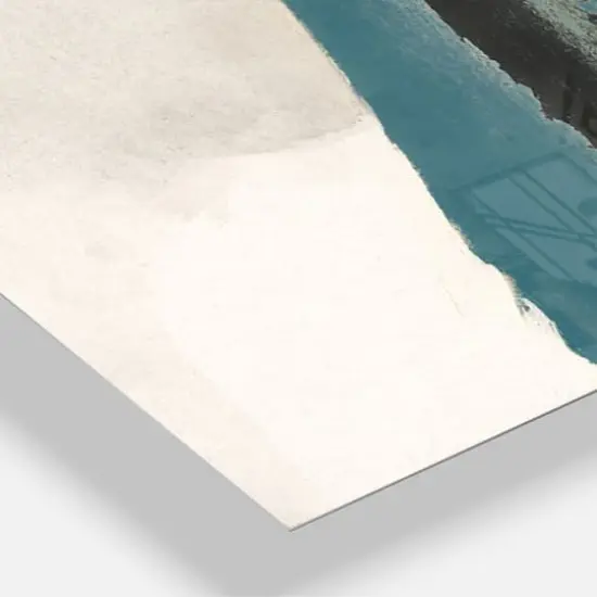 Designart Glam Cerulean 3 Panel Modern Wall Clock {4}