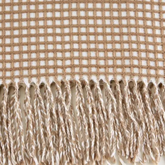 DII&reg; Stone & White Waffle Knit Throw {3}