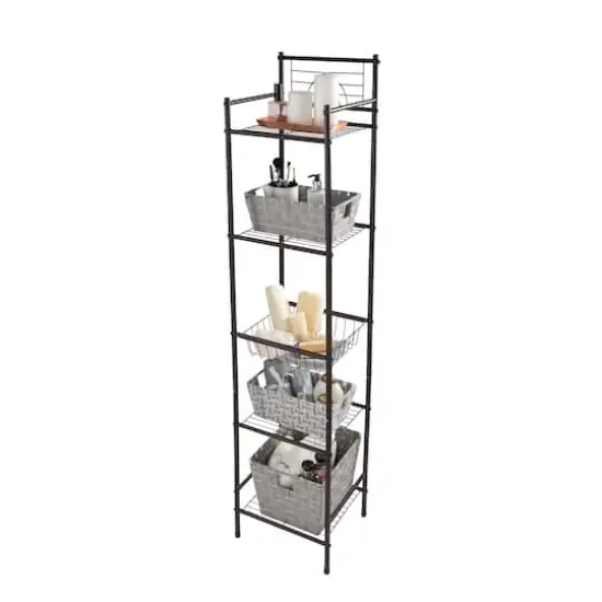 Bath Bliss Oil-Rubbed Bronze 5-Tier Storage Shelf {7}