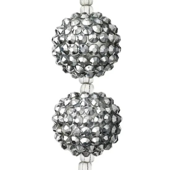 Silver Acrylic Faceted Round Beads, 20mm by Bead Landing&trade; {1}