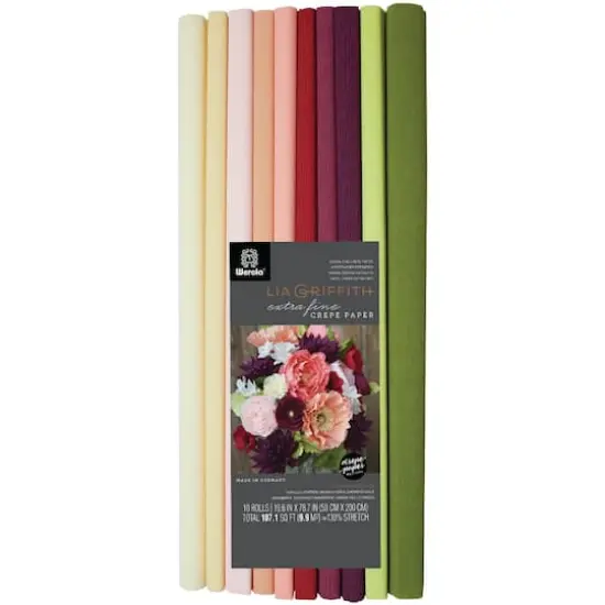 Extra Fine Crepe Paper Assortment 10 ct. Assorted Colors {1}