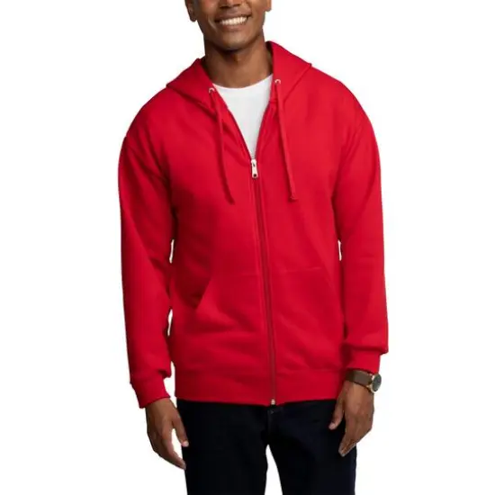 Fruit of the Loom Eversoft Fleece Full Zip HoodieRed {4}