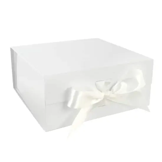 Large White Collapsible Ribbon Box by Celebrate It&reg; {1}