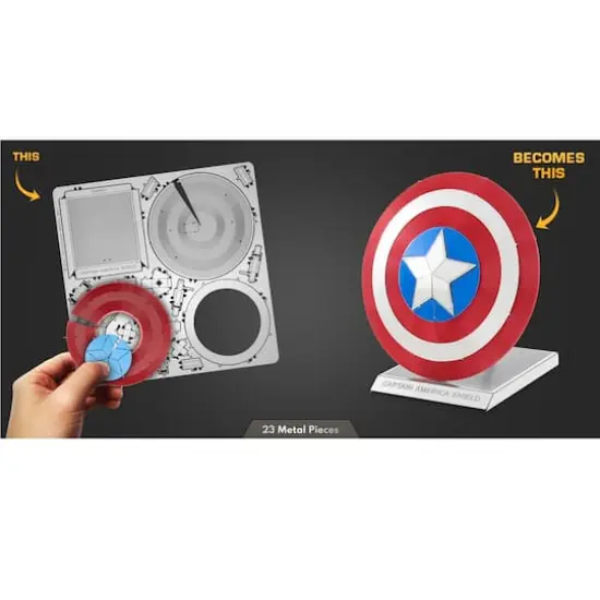 Metal Earth® Marvel® Avengers Captain America's Shield Steel Model Kit {4}