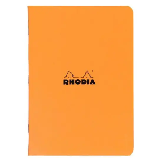 Rhodia&reg; Orange Side Stapled Lined Notebook, 9" x 11.75" {1}