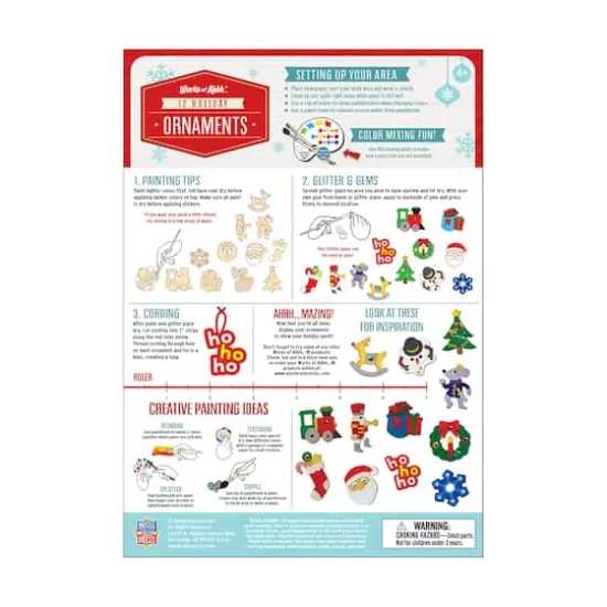 Works of Ahhh... Wood Painting Kit - 12 Holiday Ornaments {5}