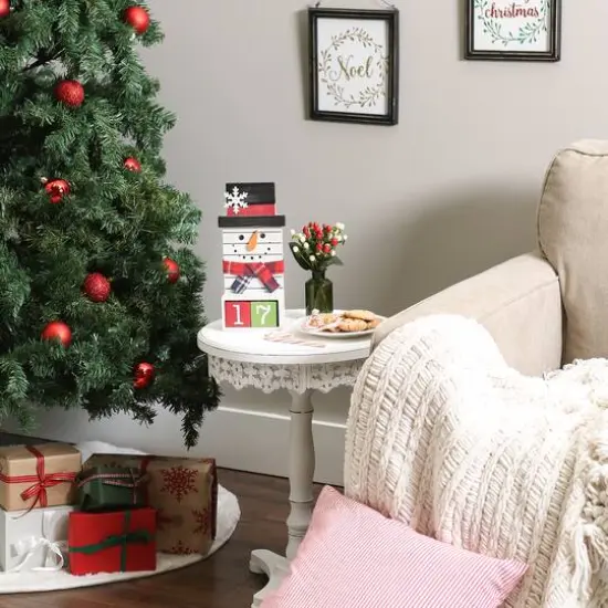 DII&reg; Square Snowman Tabletop Block Calendar {8}