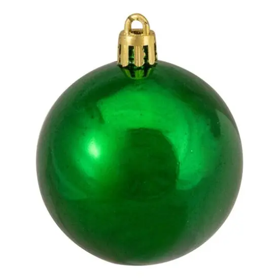24ct. 2.5"Xmas Green 4-Finish Shatterproof Christmas Ball Ornaments {7}