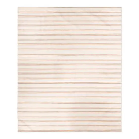 Rust Loose Lines 50" x 60" Sherpa Fleece Blanket {1}