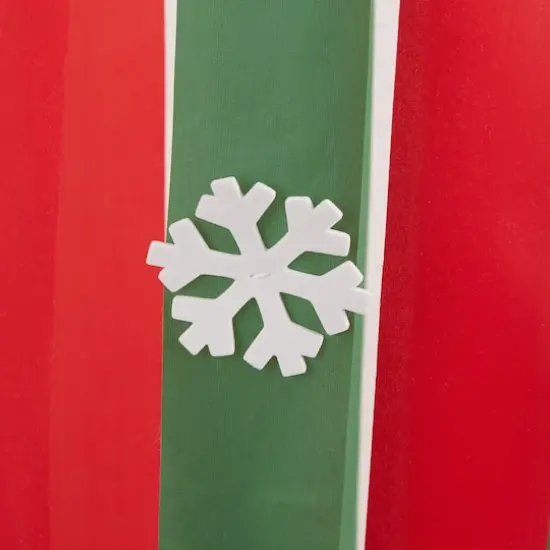 53" Red, Green & White Snowman Windsock {4}