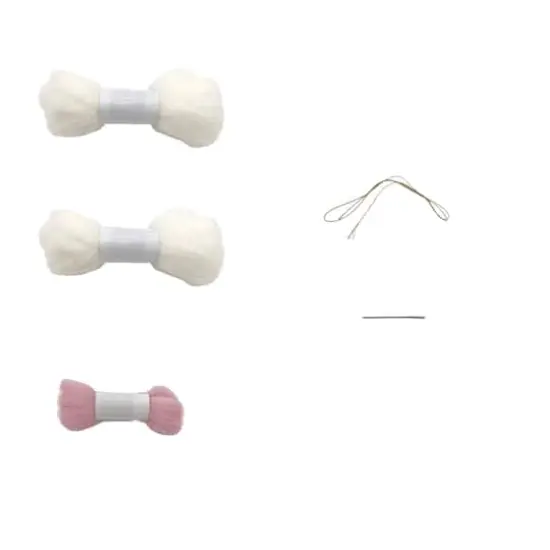 Christmas Pink & White Ball with Bow Felting Kit by Loops & Threads® {4}