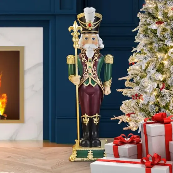 Haute Decor 3ft. Fleur De Lis Nutcracker {3}