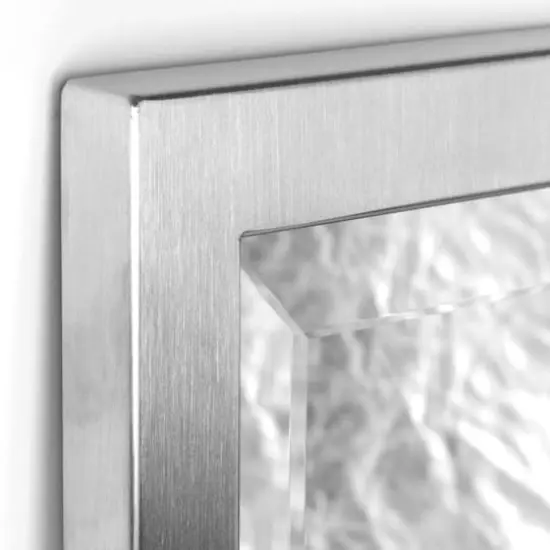 Head West 25" Brushed Nickel Stainless Steel Framed Wall Mirror {4}