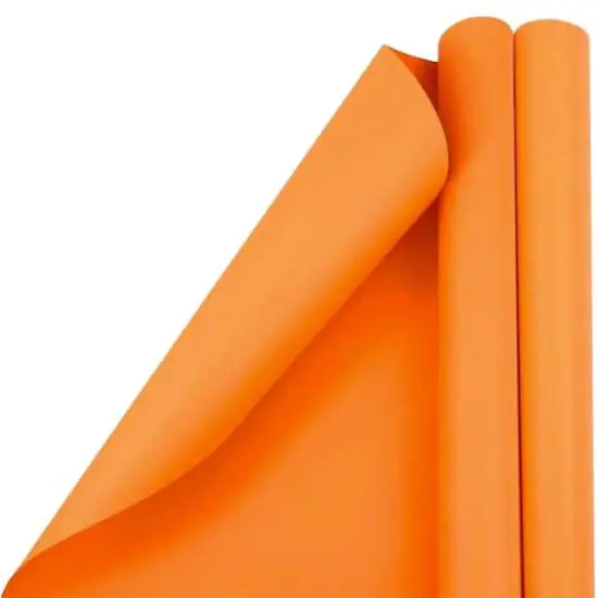 JAM Paper Matte Gift Wrap, 2ct. Orange {1}