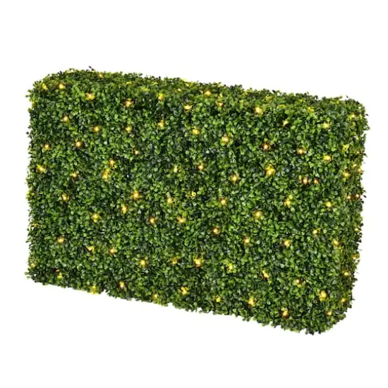 3ft. LED Artificial Green Boxwood Hedge {1}