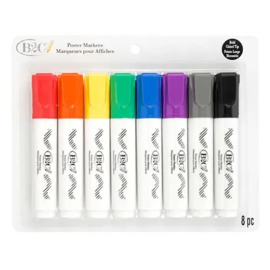 Primary Poster Chisel Tip Markers by B2C&trade; {4}