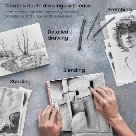 Arteza&reg; Willow Charcoal Set {4}