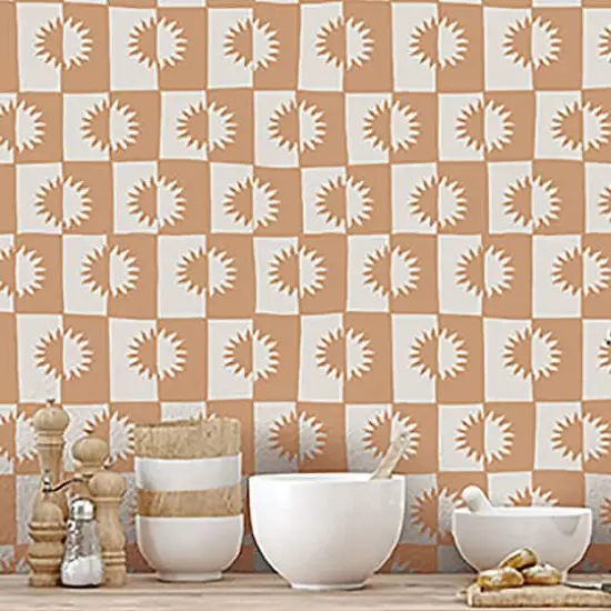 Elana Gabrielle Sunrise Peel & Stick Wallpaper Papaya {4}