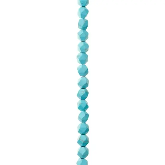 Turquoise Reconstituted Howlite Faceted Beads by Bead Landing&trade;, 8mm {1}