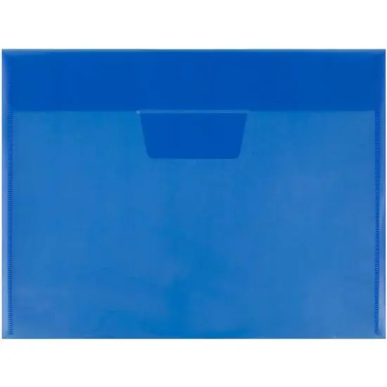 JAM Paper Blue Plastic Tuck Flap Closure 8.875" x 12" Envelopes, 12ct. {1}