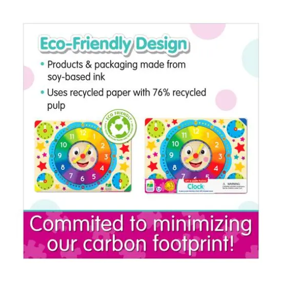 Lift & Learn Puzzle - Clock: 12 Pcs {7}