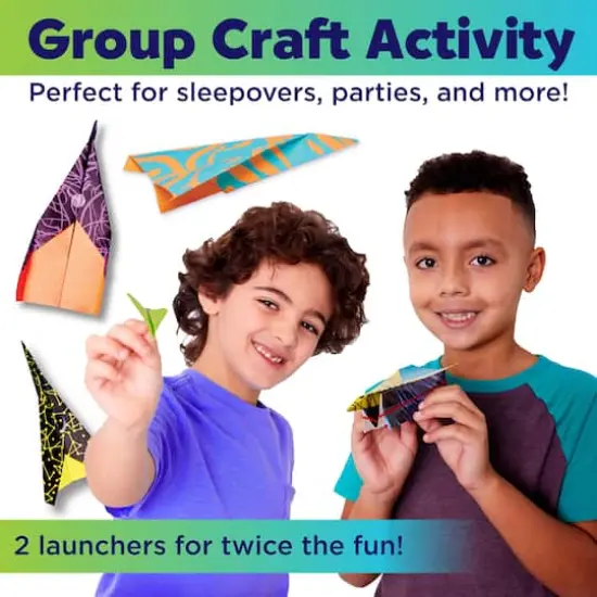 Creativity for Kids&reg; Stunt Squadron&trade; Neon Glow Paper Airplane Kit {8}