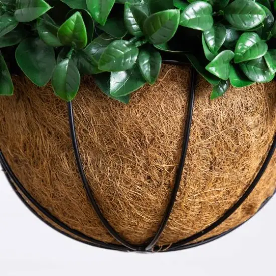 18in. UV Resistant Artificial Gardenia Hanging Basket (Indoor/Outdoor) {6}