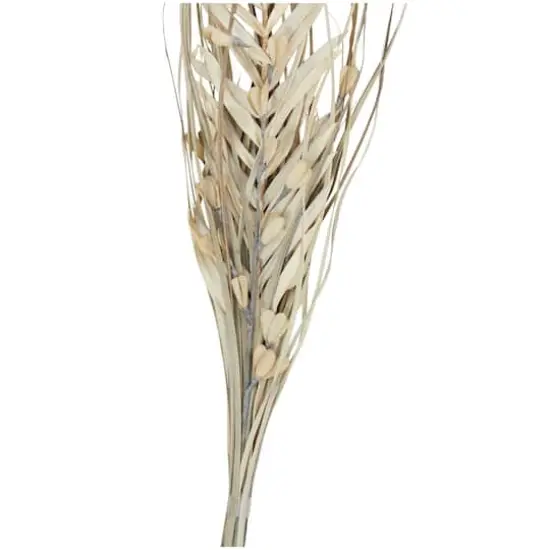 40" Beige & Gray Dried Plant Floral Grass Bouquet Palm Leaf Natural Foliage {4}