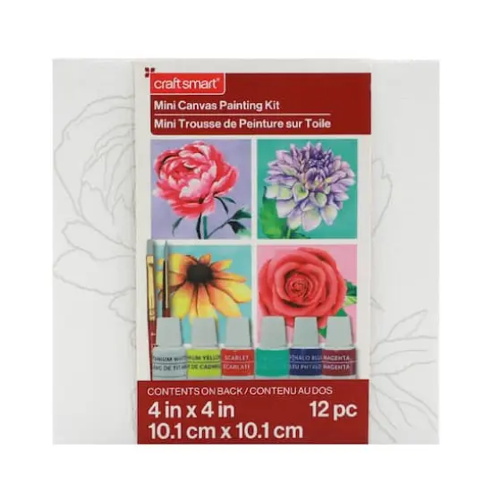 Floral Mini Canvas Painting Kit by Craft Smart&reg; {3}