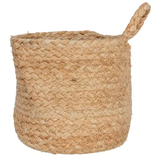 Hello Honey&reg; Natural Round Braided Jute Nesting Baskets with Handles Set {6}