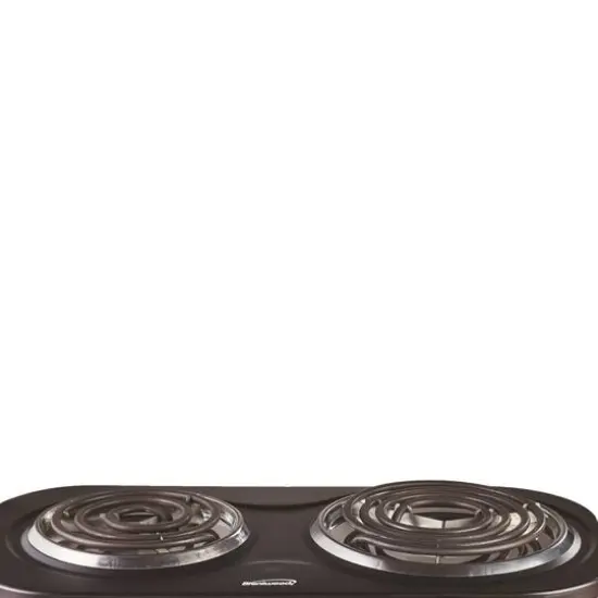 Brentwood Black 1,500 Watt Double Electric Burner {6}