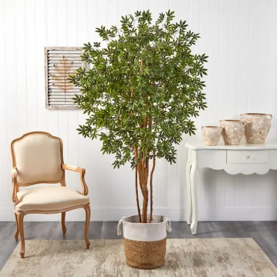 6ft. Japanese Maple Artificial Tree in Handmade Natural Jute and Cotton Planter {4}