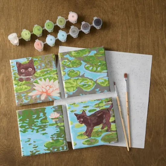 Cat in Pond Paint-by-Number Gallery Mini Kit by Artist's Loft&reg; {3}