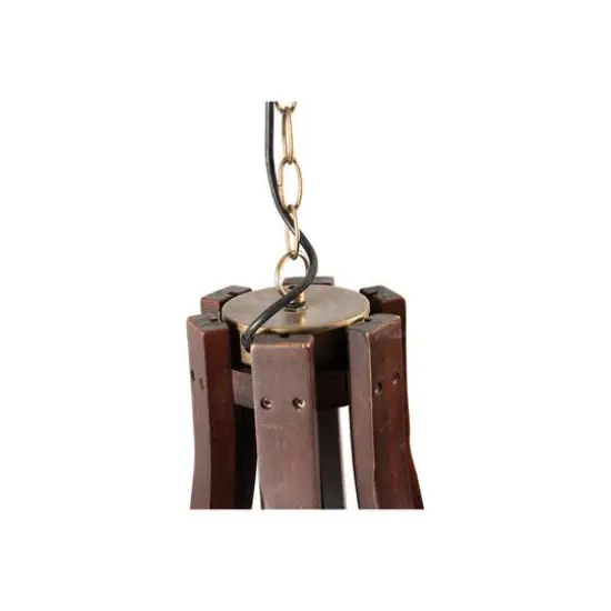 Hello Honey&reg; 30'' Gold Wood & Metal Chandelier {5}