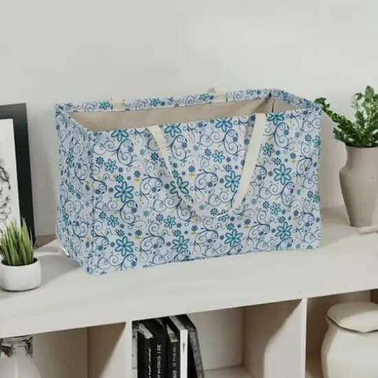 Household Essentials Krush&reg; Blue Floral Canvas Tote {1}