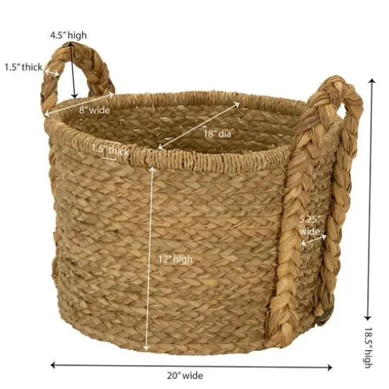 Household Essentials Large Wicker Storage Basket {4}