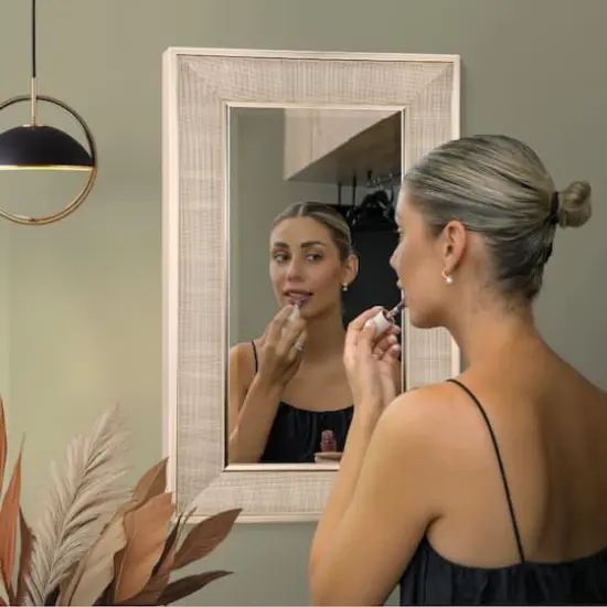 Head West Pave Brushed Nickel Stylish Bathroom & Wall Mirror {3}