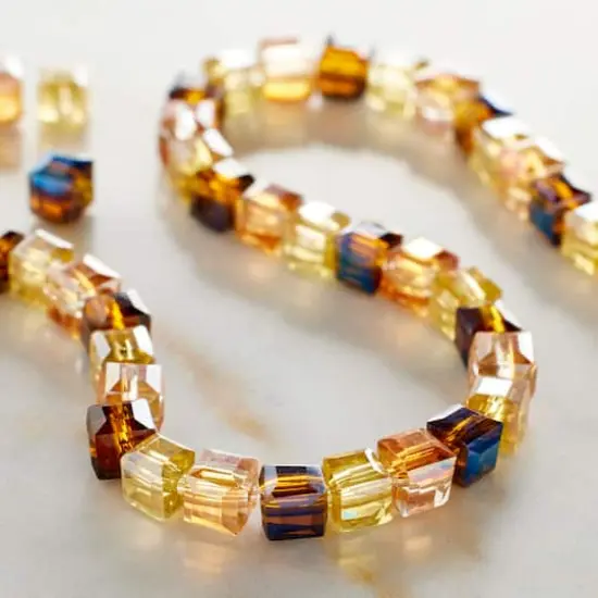 4mm Glass Cube Mix by Bead Landing&trade; Amber {3}