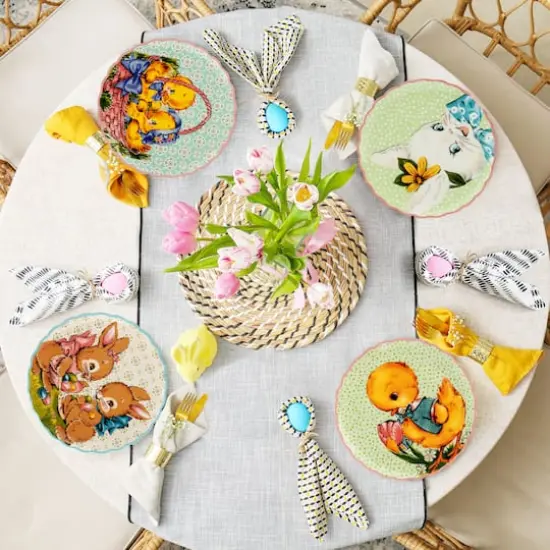 Mr. Cottontail 8" Scalloped Easter Plates Set {3}