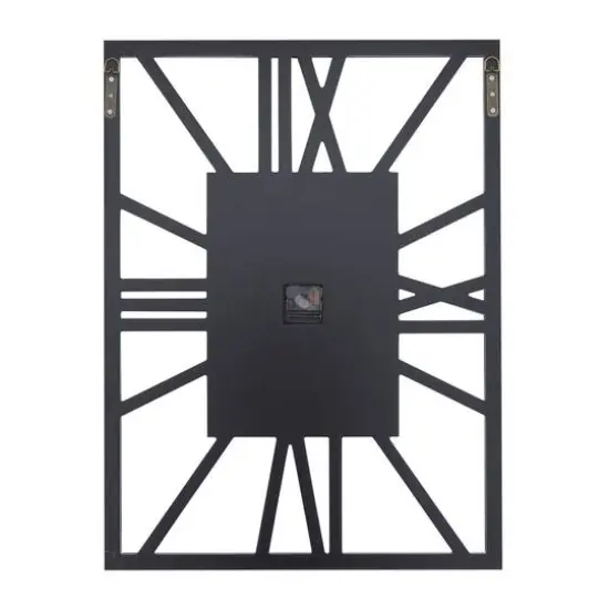 Silver MDF Glam Wall Clock, 32" x 2" x 24" {6}