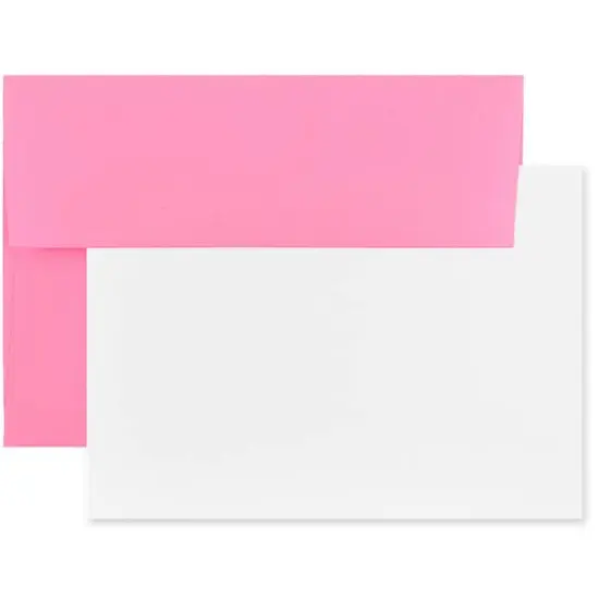 JAM Paper A6 Brite Hue Blank Greeting Cards & Envelopes, 25ct. Ultra Lime {2}
