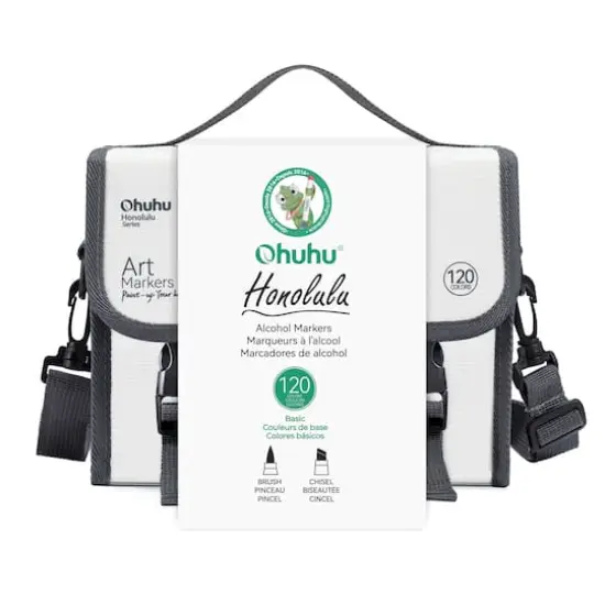 Ohuhu&reg; Honolulu 120 Color Basic Alcohol Markers {1}