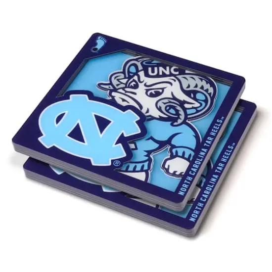 College Team 3D Logo Series Coasters, 2ct. North Carolina Tar Heels {1}