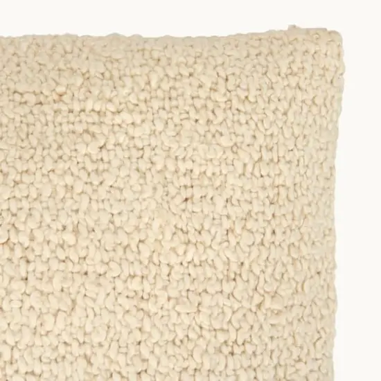 Hello Honey&reg; Cream Woven Cotton Boucl&eacute; Pillow {3}