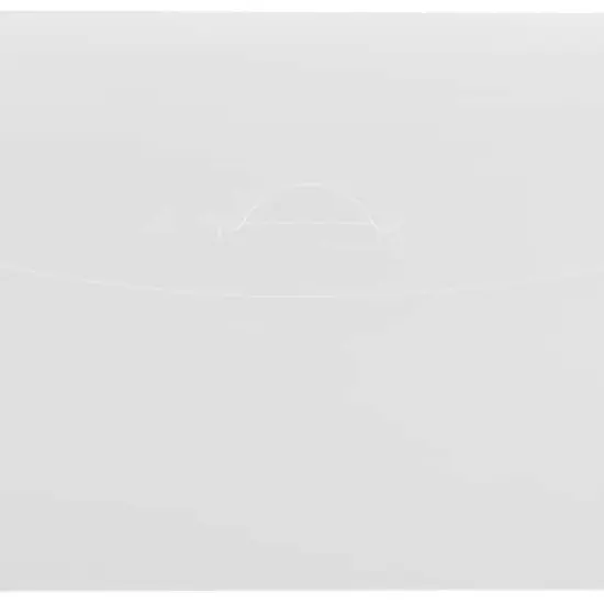 JAM Paper 4.25" x 9.75" Flap and Tuck #10 Plastic Envelopes, 24ct. Clear {4}
