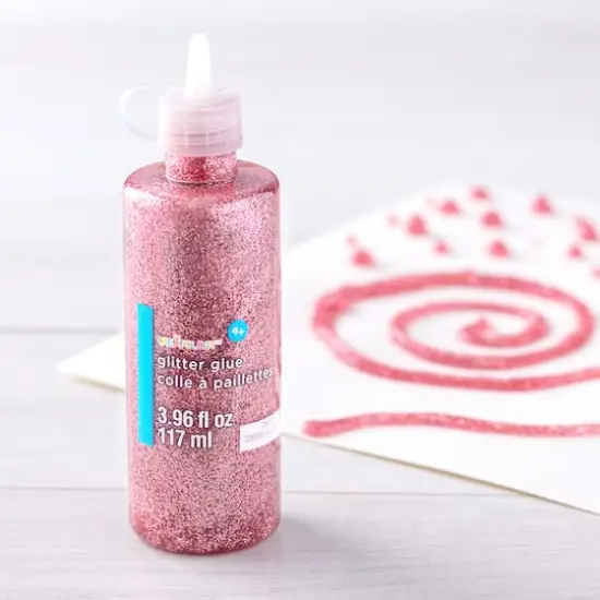 3.96oz. Glitter Glue by Creatology&trade; Light Pink {3}